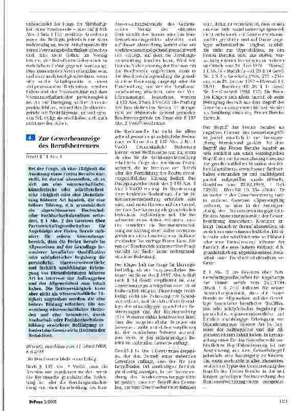 Vorschauseite 1: Zur Gewerbeanzeige des Berufsbetreuers