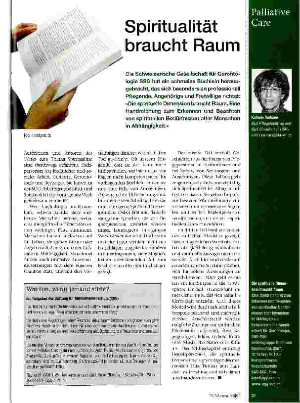 Vorschauseite 1: Spiritualität braucht Raum