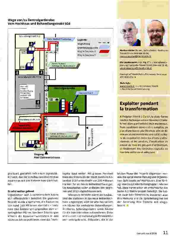 Vorschauseite 2: Triemlispital: Bauen und sanieren bei Vollbetrieb