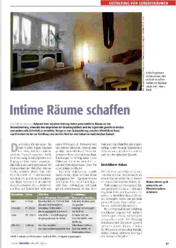 Vorschauseite 1: Intime Räume schaffen