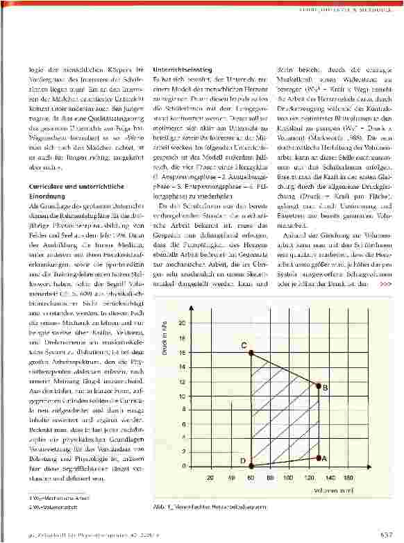 Vorschauseite 2: Ein innovatives Konzept für den Biomechanikunterricht-Volumenarbeit - ein Beispiel am menschlichen Herzen