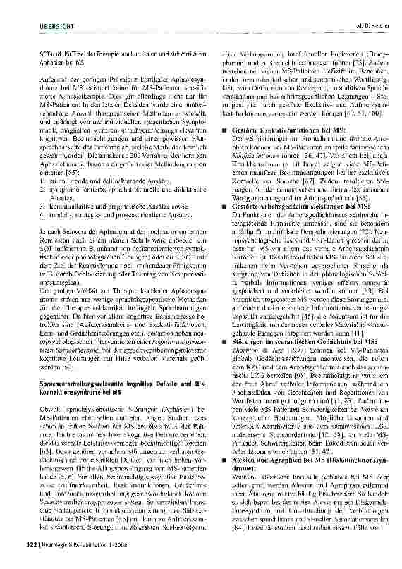 Vorschauseite 6: Sprachtherapie bei Multipler Sklerose-Symptomorientiertes und umgekehrt symptomorientiertes Training bei dysarthrischen, dysphagischen, aphasischen und kognitiven Beeinträchtigung…