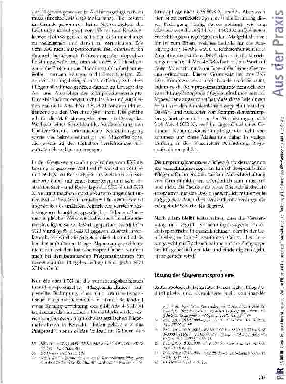 Vorschauseite 6: Dauerproblem Abgrenzung häusliche Pflege und Krankenpflege -Auswirkungen der Änderungen im Rahmen des GKV-Wettbewerbsstärkungs-Gesetz