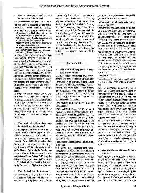 Vorschauseite 4: Fächerübergreifender und fächerverbindender Unterricht-im Widerspruch zwischen Notwendigkeit und lästigem Übel