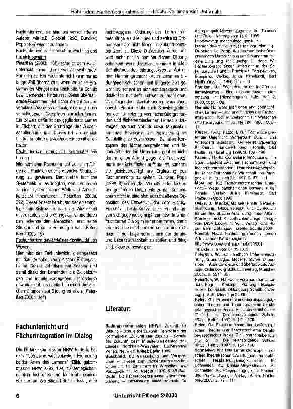 Vorschauseite 5: Fächerübergreifender und fächerverbindender Unterricht-im Widerspruch zwischen Notwendigkeit und lästigem Übel