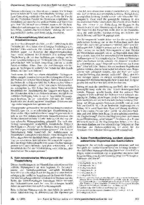 Vorschauseite 2: Gastvertrag: Und das BAG hat doch Recht