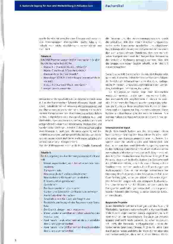 Vorschauseite 2: 3. Nationale Tagung für Ausund Weiterbildung in Palliative Care