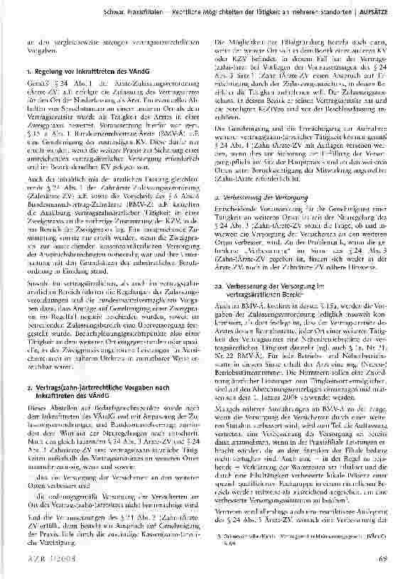 Vorschauseite 2: Praxisfilialen - Rechtliche Möglichkeiten der Tätigkeit an mehreren Standorten