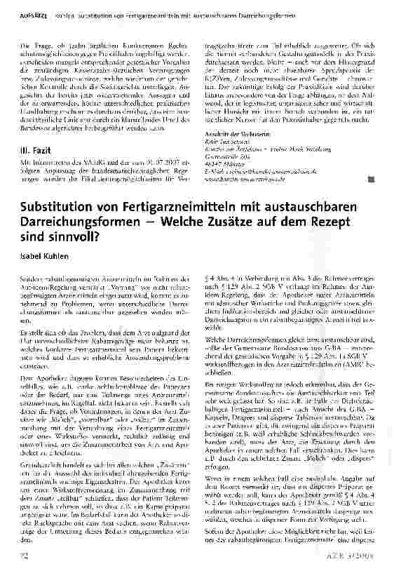 Vorschauseite 5: Praxisfilialen - Rechtliche Möglichkeiten der Tätigkeit an mehreren Standorten