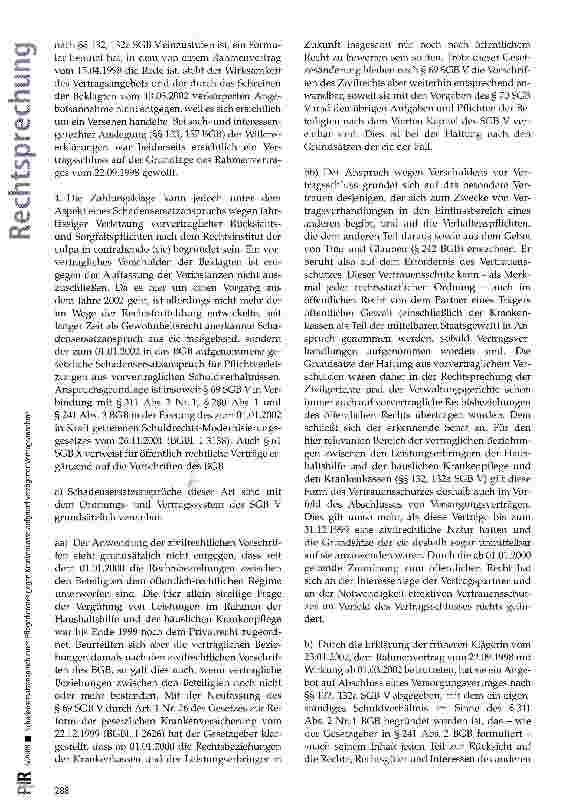 Vorschauseite 5: Schadensersatzanspruch eines Pflegedienstes gegen Krankenkasse aufgrund verzögerter Vertragsannahme