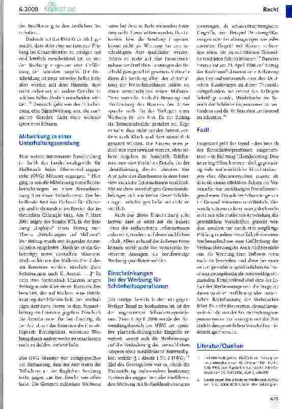 Vorschauseite 4: Werbung durch Krankenhäuser