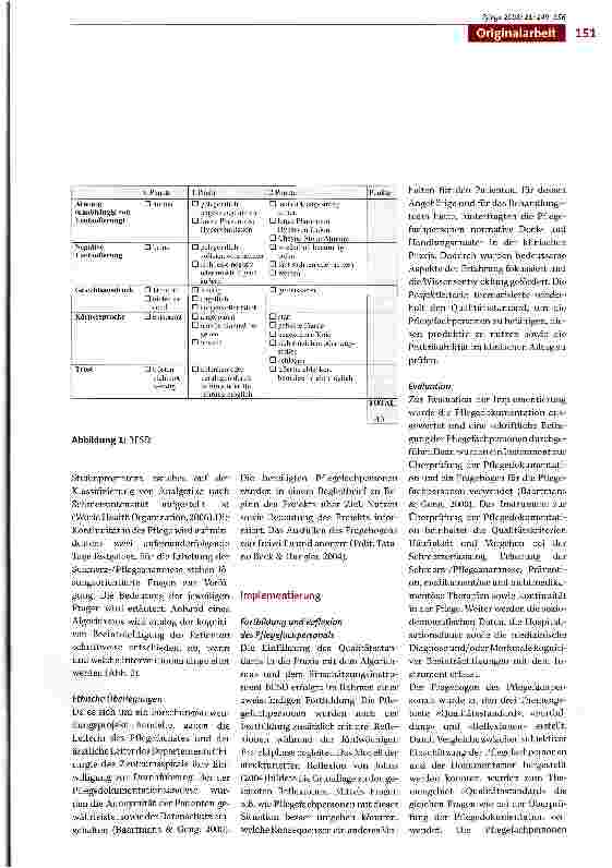 Vorschauseite 3: Schmerzmanagement bei Patienten mit kognitiven Beeinträchtigungen: ein Forschungsanwendungsprojekt