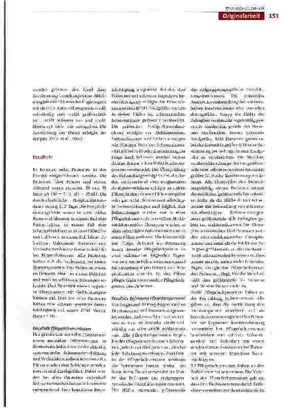 Vorschauseite 5: Schmerzmanagement bei Patienten mit kognitiven Beeinträchtigungen: ein Forschungsanwendungsprojekt