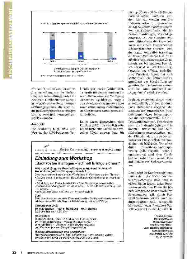 Vorschauseite 3: Wie groß ist Ihr Verhandlungsspielraum? DRG-orientierte Verhandlungsstrategien in der Beschaffung