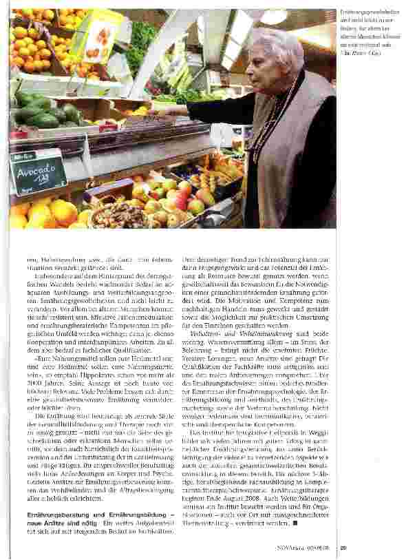 Vorschauseite 2: Ernährungsbildung hat Zukunft