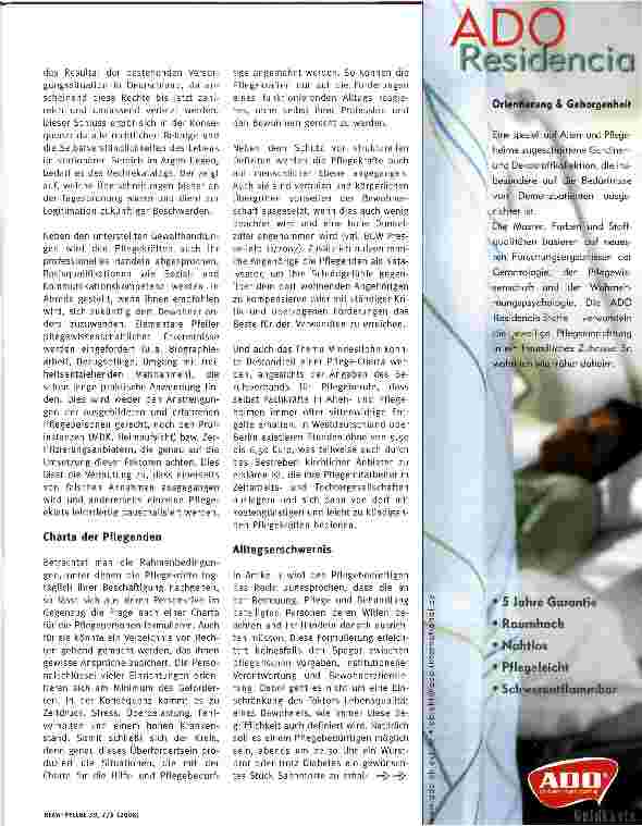 Vorschauseite 4: Die Pflege-Charta Die Pflege-Charta aus der Sicht der Pflegenden, Eine kritische Stellungnahme