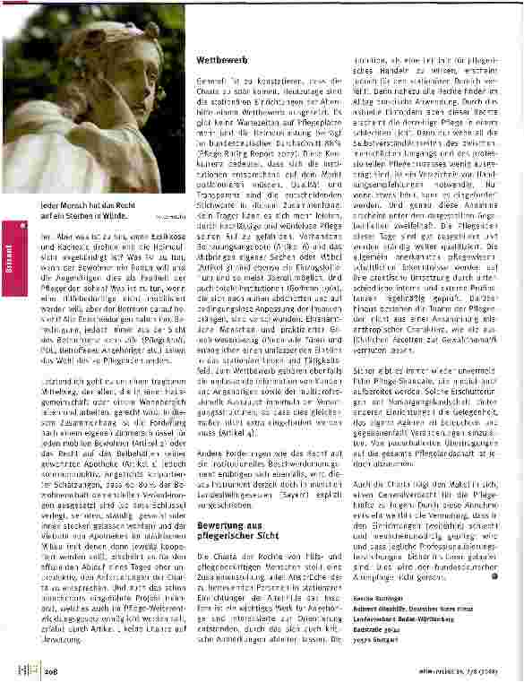 Vorschauseite 5: Die Pflege-Charta Die Pflege-Charta aus der Sicht der Pflegenden, Eine kritische Stellungnahme