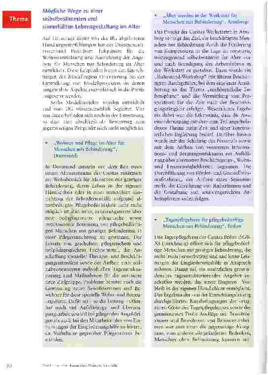 Vorschauseite 4: Wege zu einem gemeindeintegrierten Wohnen für Menschen mit Behinderung im Alter