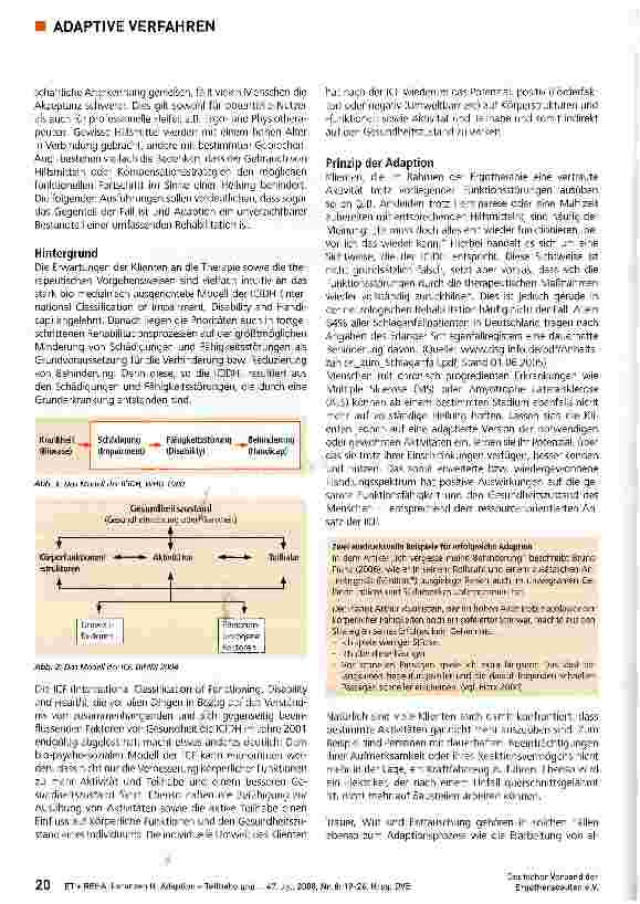 Vorschauseite 2: Adaption - Teilhabe und Lebensqualität durch erfolgreiche Anpassung an veränderte Lebensbedingungen