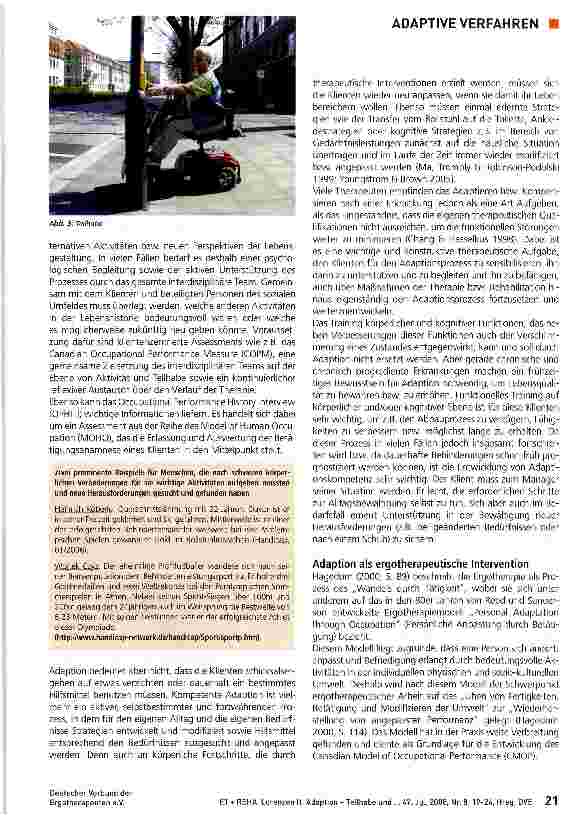 Vorschauseite 3: Adaption - Teilhabe und Lebensqualität durch erfolgreiche Anpassung an veränderte Lebensbedingungen