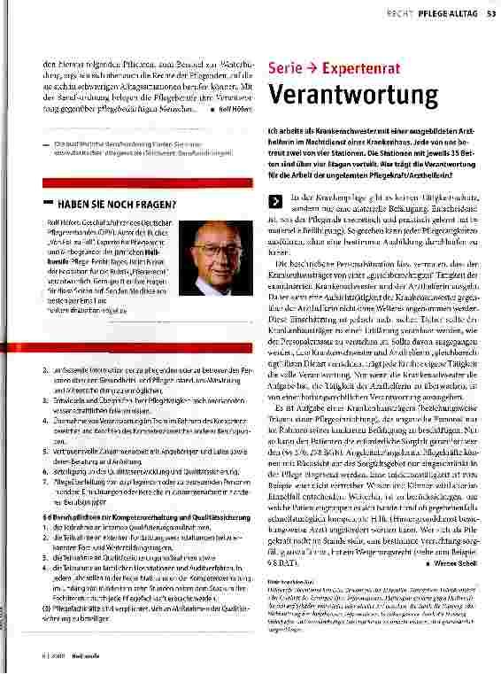 Vorschauseite 2: Berufsordnungen in der Pflege