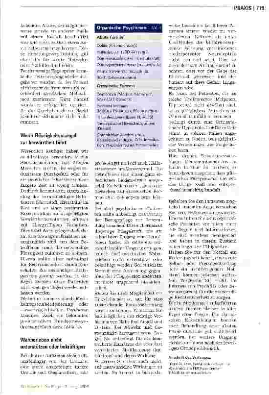 Vorschauseite 4: Organische Psychosen: Wenn körperliche Probleme den Verstand rauben