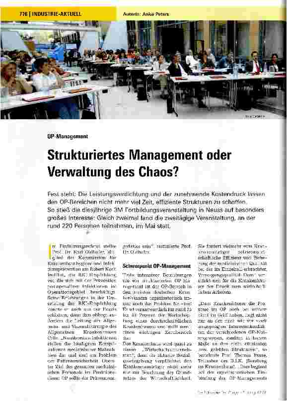 Vorschauseite 1: Strukturiertes Management oder Verwaltung des Chaos?