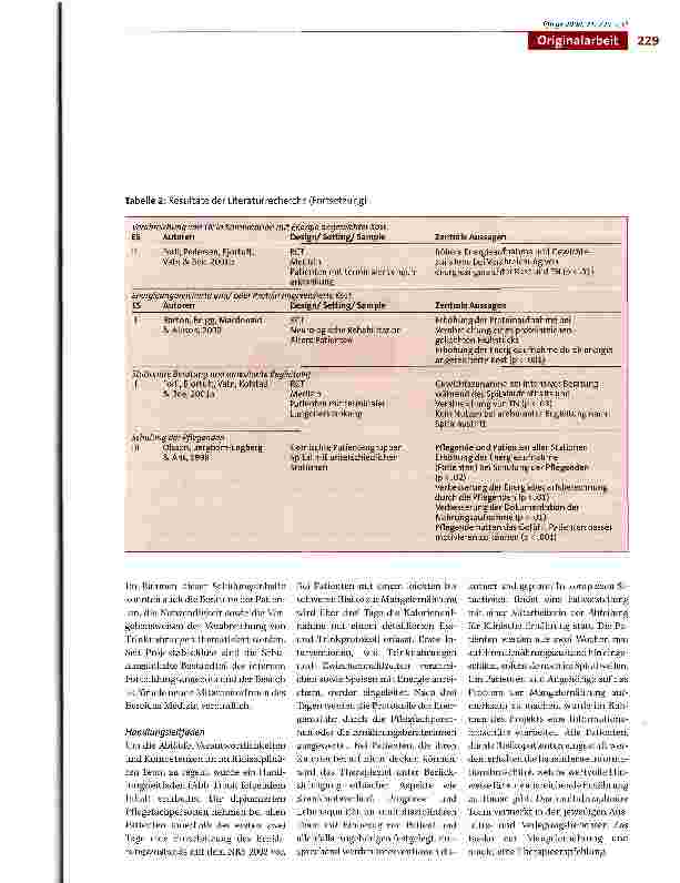 Vorschauseite 5: MultidisziplinäresMalnutritionsprogramm zur Erfassung und Behandlung von Patienten mit dem Risiko oder bestehender Mangelernährung in pflegerischer Verantwortung