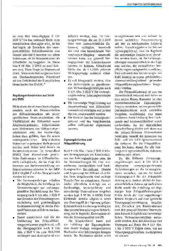 Vorschauseite 2: Vertragsund vergaberechtlicher Anpassungsbedarf im Hilfsmittelbereich