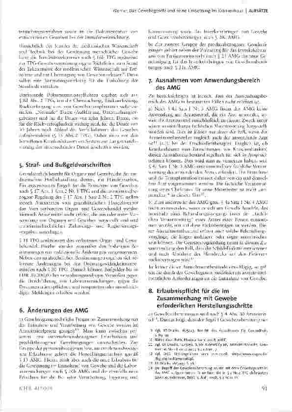 Vorschauseite 4: Das Gewebegesetz und seine Umsetzung im Krankenhaus
