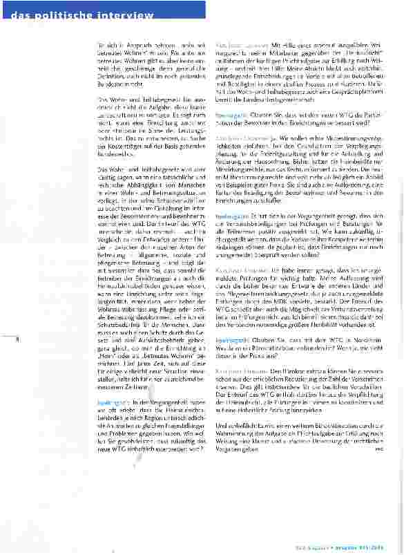Vorschauseite 3: Das neue Wohnund Teilhabegesetz in Nordrhein-Westfalen kommt!