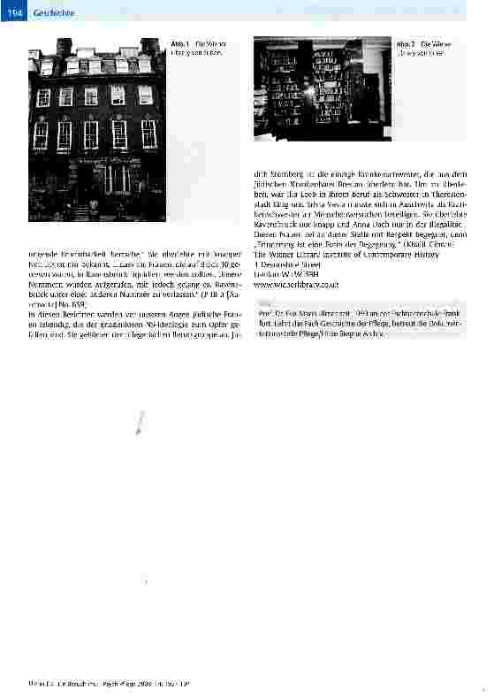 Vorschauseite 3: Ein Besuch im Holocaust-Dokumentationszentrum „The Wiener Library in London