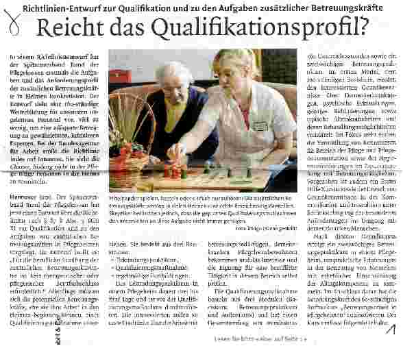 Vorschauseite 1: Reicht das Qualifikationsprofil?