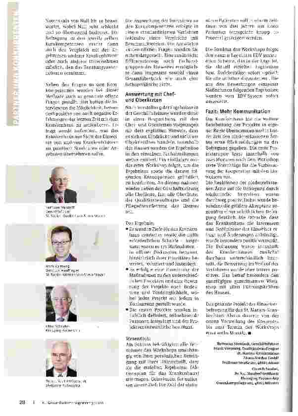 Vorschauseite 2: Interviews per TelefonGespräche zeigen die gefühlte Realität besser als Fragebögen