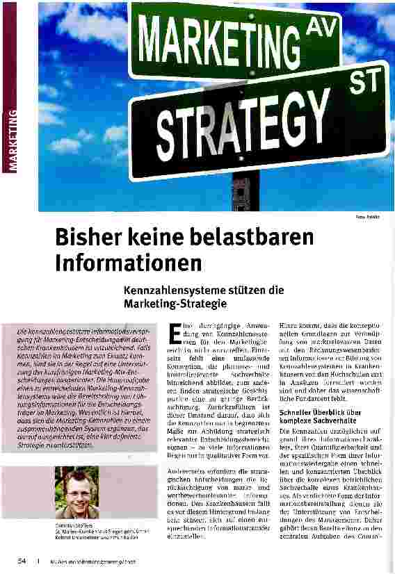Vorschauseite 1: Bisher keine belastbaren InformationenKennzahlensysteme stützen die Marketing-Strategie
