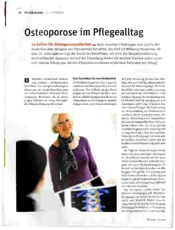 Vorschauseite 1: Osteoporose im Pflegealltag