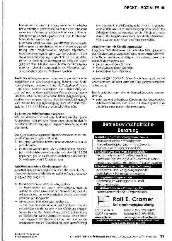 Vorschauseite 2: ÄnderungskündigungWie geht der Arbeitgeber korrekt vor? Welche Möglichkeiten hat der Arbeitnehmerp darauf zu reagieren?