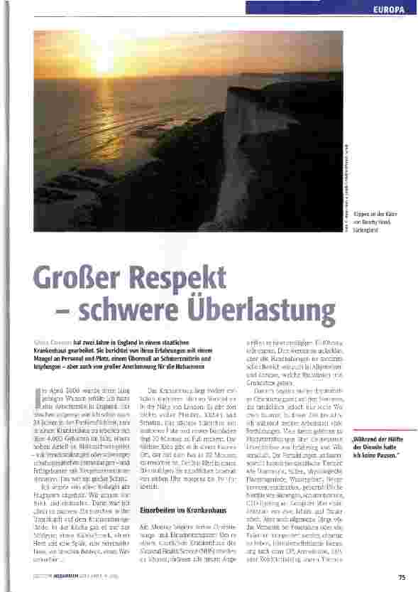 Vorschauseite 1: Großer Respekt - schwere Überlastung