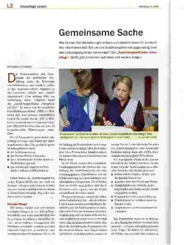 Vorschauseite 1: Gemeinsame Sache
