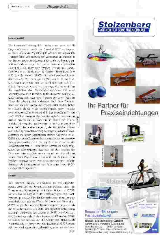 Vorschauseite 5: Physiotherapeutische Interventionen in der Rehabilitation von Patienten nach Mammakarzinom - systematische Literaturanalyse mit dem Ziel der spezifischen Therapieempfehlung