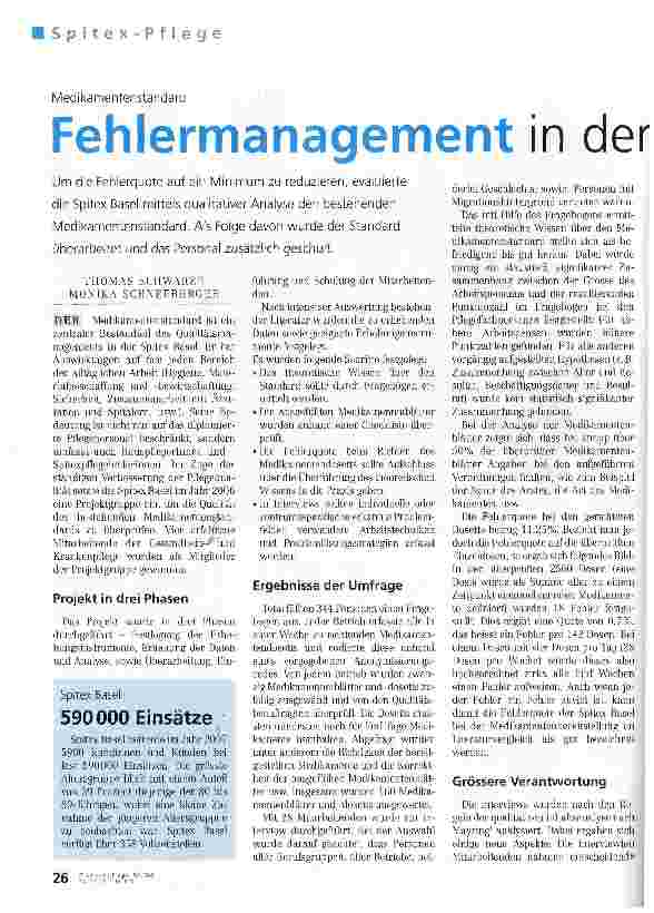 Vorschauseite 1: Fehlermanagement in der Spitex