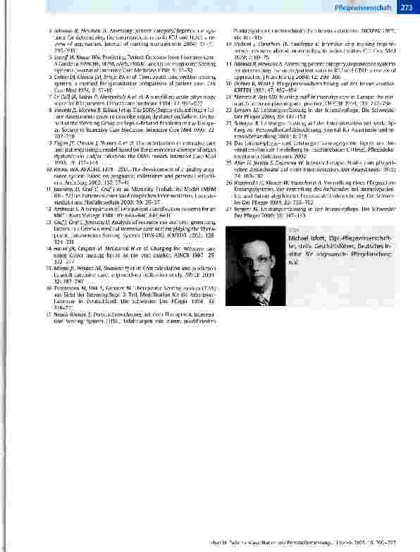 Vorschauseite 5: Patientenklassifikation und Personalbemessung auf Intensivstationen