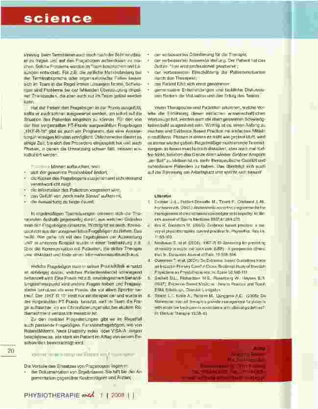 Vorschauseite 4: Wissenschaft im therapeutischen Alltagganz praktisch