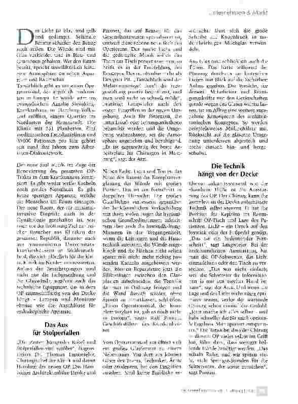 Vorschauseite 2: Ein OP aus Glas und Hightech