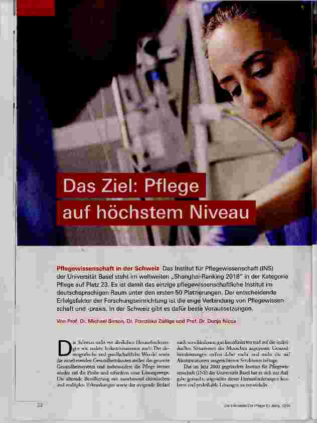 Vorschauseite 1: Das Ziel: Pflege auf höchstem Niveau