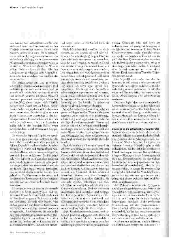 Vorschauseite 3: Sepia - die Arznei, die es wissen will