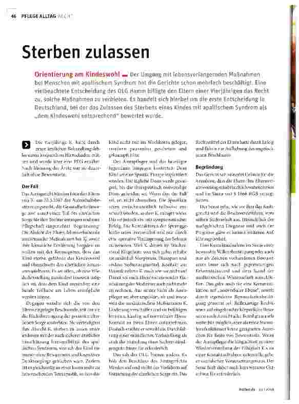 Vorschauseite 1: Sterben zulassen