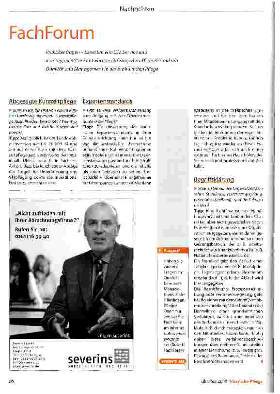 Vorschauseite 1: FachForumPraktiker fragen -