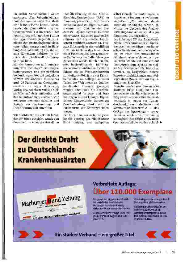 Vorschauseite 2: Operationseinsätze in neuer Dimension Trockenübungen im weltweit größten medizinischen Schulungsraum