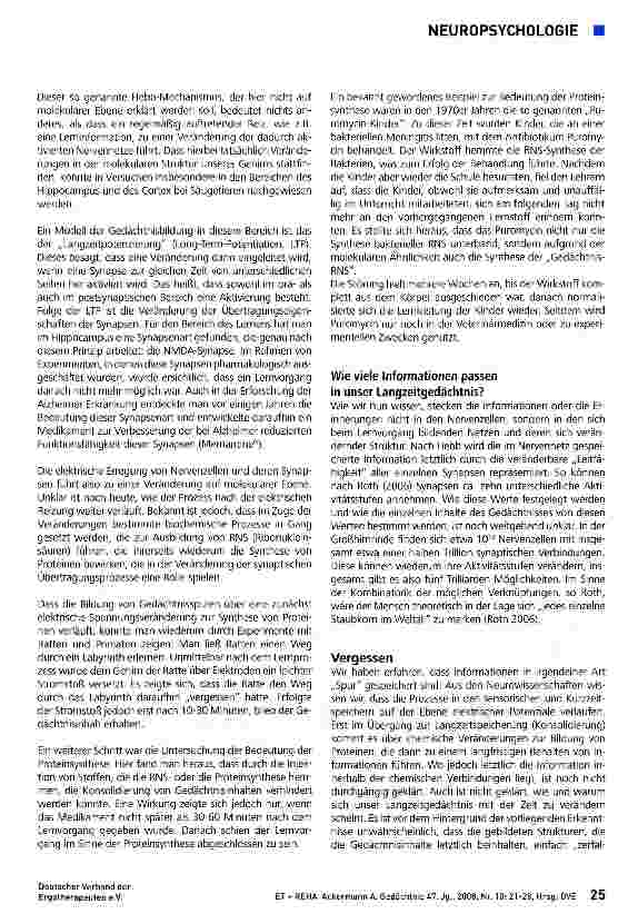 Vorschauseite 5: Gedächtnis Teil 3: Langzeitgedächtnis, Hippocampus und limbisches System